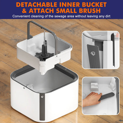 Self-Standing Spin Mop & Bucket Set