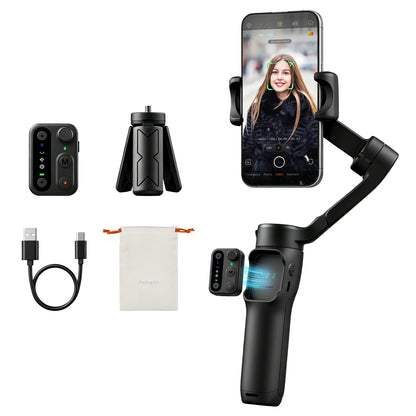 X3SE Gimbal Stabilizer for Phone, Smartphone Foldable Gimbal with Detachable Magnetic Remote Control