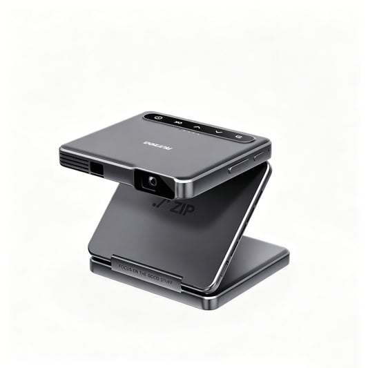 TriFold Mini Projector – Foldable Portable Projector with Built-in Battery & Magnetic Stand
