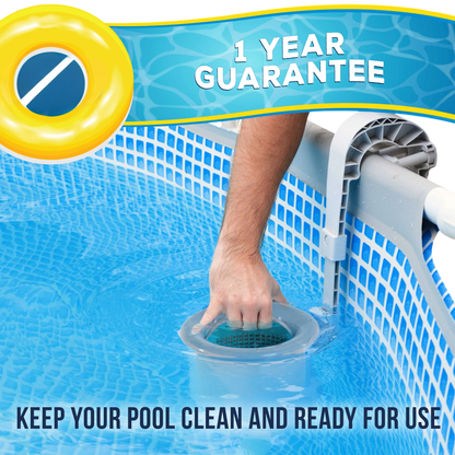 Ground Pool Surface Skimmer – Automatic Wall-Mount Cleaner for Inflatable & Frame Pools