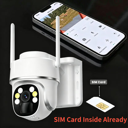 Low-power 4G solar-powered surveillance camera with ultra-high definition and waterproof night vision.