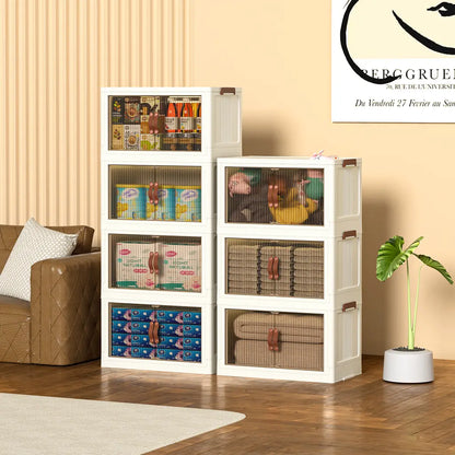 ONAIL Large Foldable Storage Containers with Lid, Magnetic Doors & Swivel Casters
