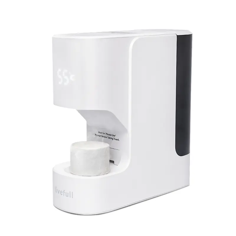 Luxury Home Spa Hot Towel Warmer Machine, 5-Second Instant Heating, 55°C Smart Auto Dispensing System, Includes 20 Compressed Towels