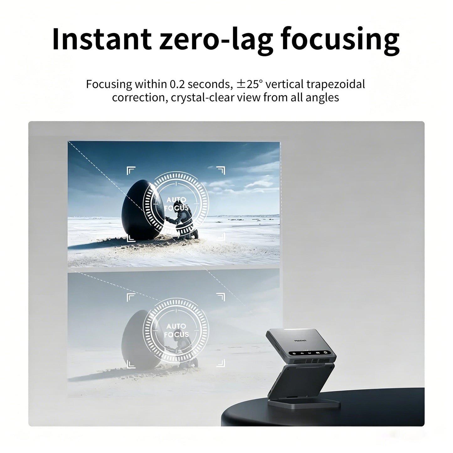 TriFold Mini Projector – Foldable Portable Projector with Built-in Battery & Magnetic Stand