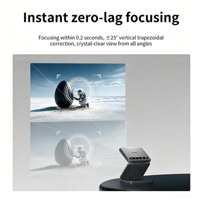 TriFold Mini Projector – Foldable Portable Projector with Built-in Battery & Magnetic Stand