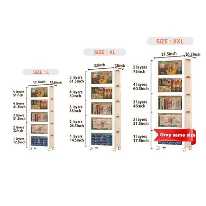 ONAIL Large Foldable Storage Containers with Lid, Magnetic Doors & Swivel Casters