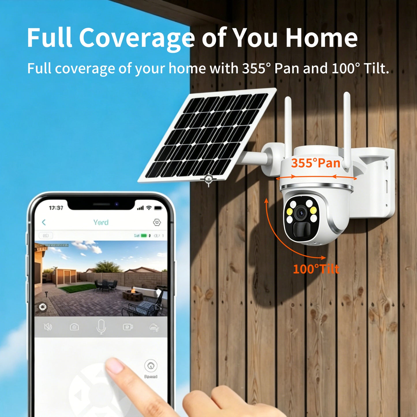 Low-power 4G solar-powered surveillance camera with ultra-high definition and waterproof night vision.