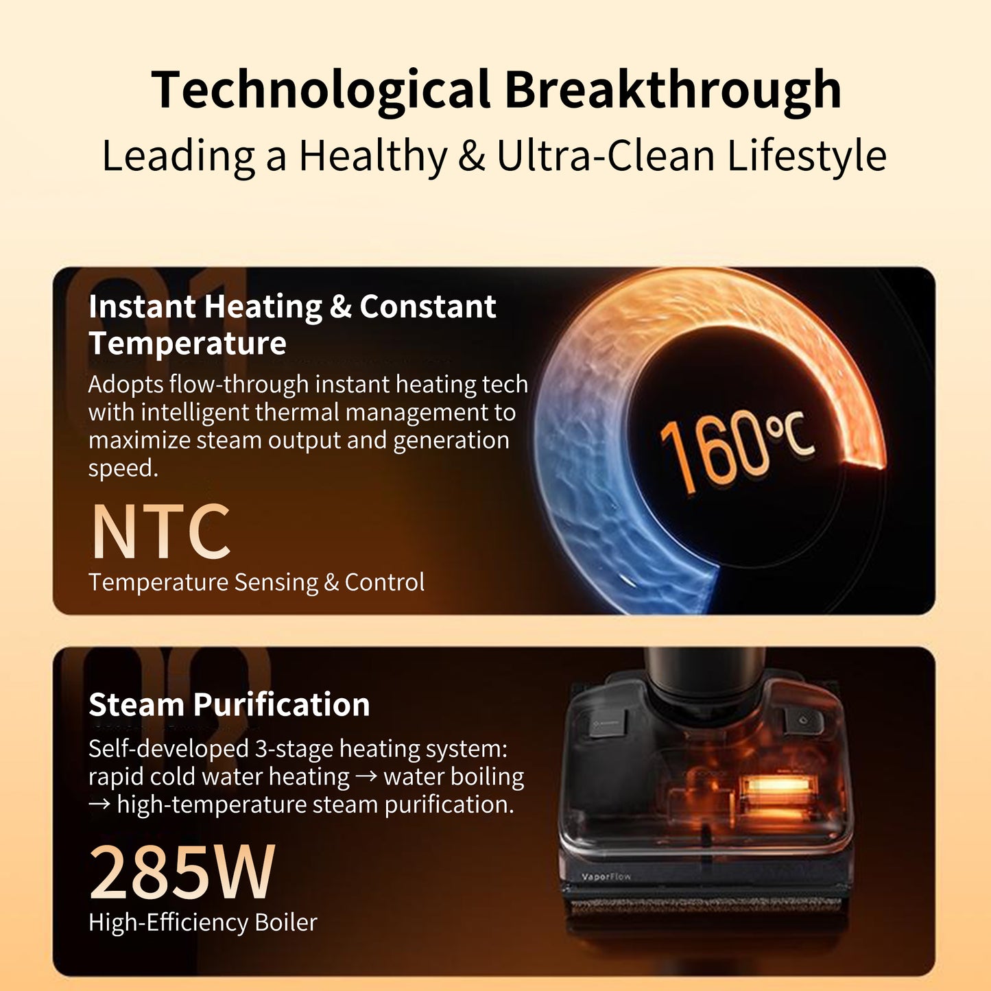 A30 Pro Steam Floor Cleaner(160°C Steam)