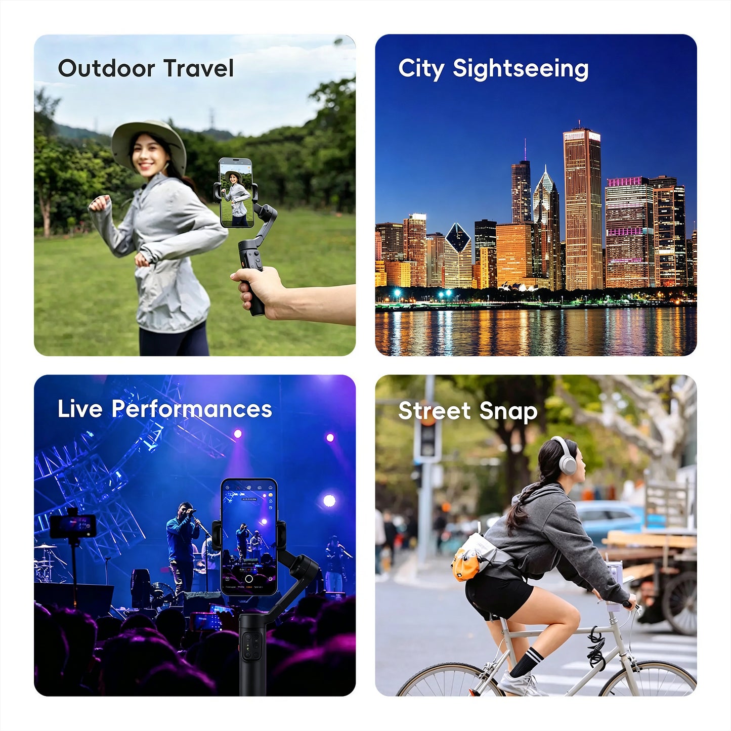 X3SE Gimbal Stabilizer for Phone, Smartphone Foldable Gimbal with Detachable Magnetic Remote Control