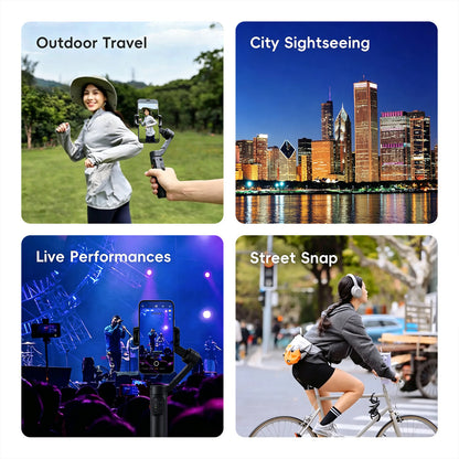 X3SE Gimbal Stabilizer for Phone, Smartphone Foldable Gimbal with Detachable Magnetic Remote Control