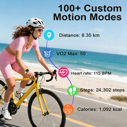 New Smartwatch with Dual Straps – 2.02” HD Display, Bluetooth Calling, Outdoor Fitness & Health