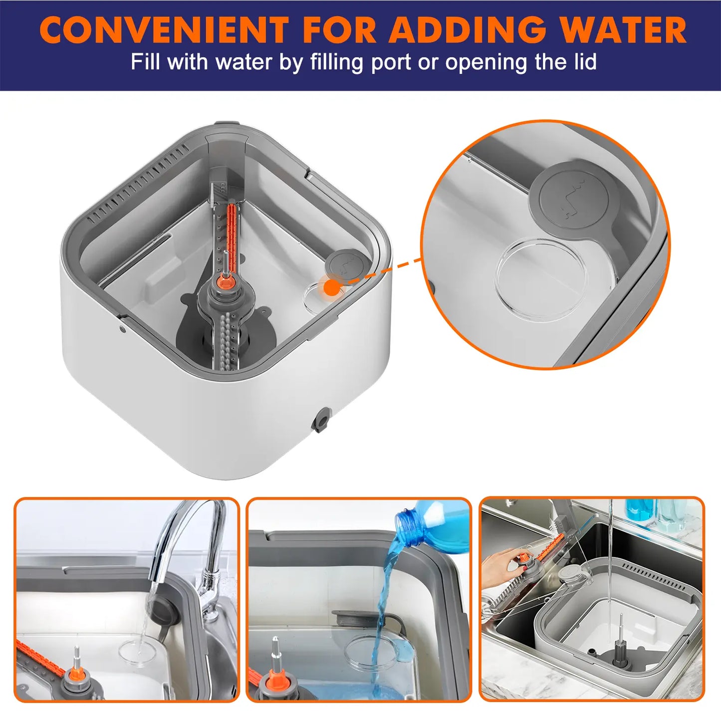 Self-Standing Spin Mop & Bucket Set