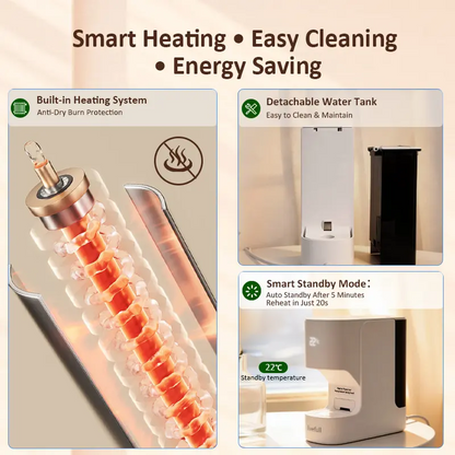 Luxury Home Spa Hot Towel Warmer Machine, 5-Second Instant Heating, 55°C Smart Auto Dispensing System, Includes 20 Compressed Towels
