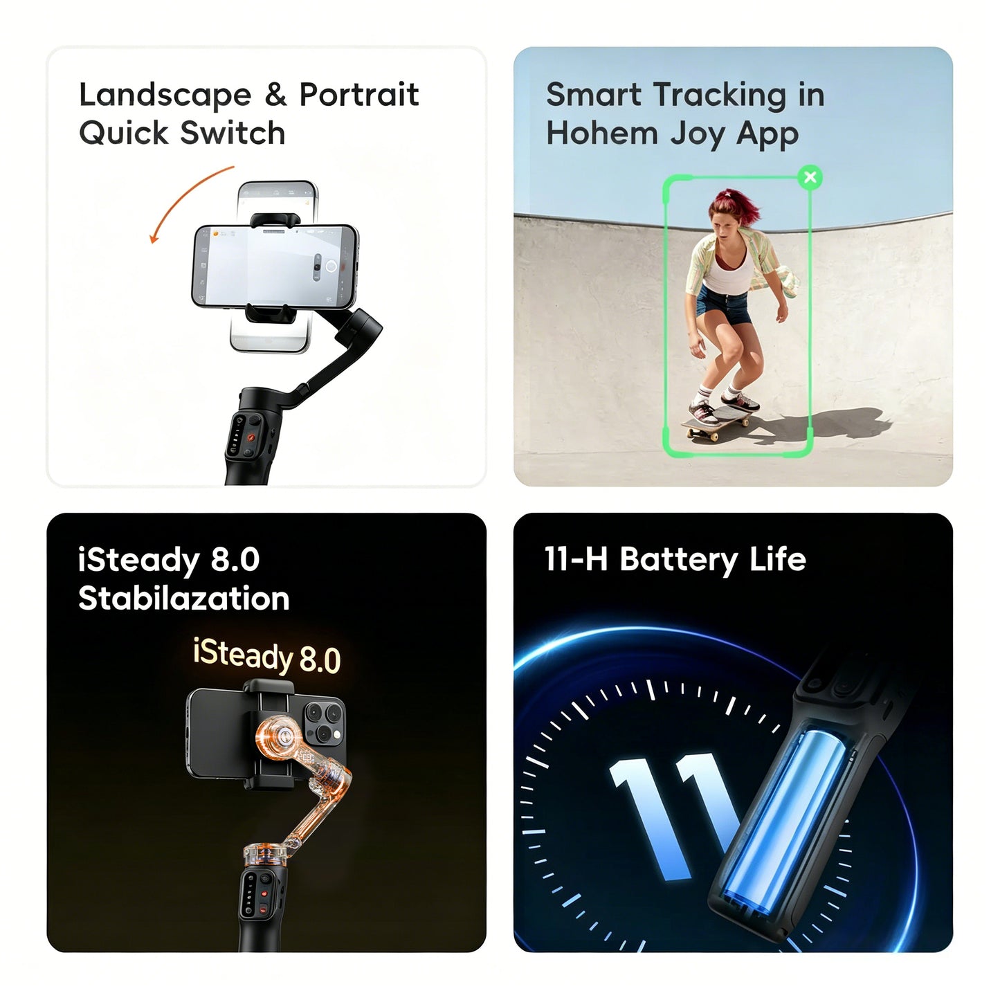 X3SE Gimbal Stabilizer for Phone, Smartphone Foldable Gimbal with Detachable Magnetic Remote Control