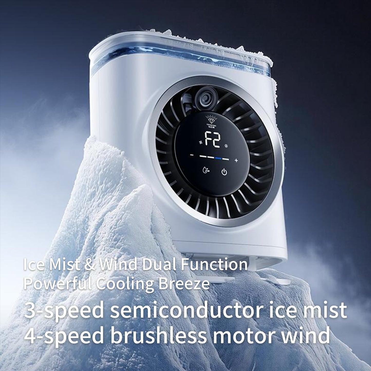 Ice Mist Air Cooler Fan (Semiconductor Cooling with Ice Mist Airflow) – Powerful Cooling Performance