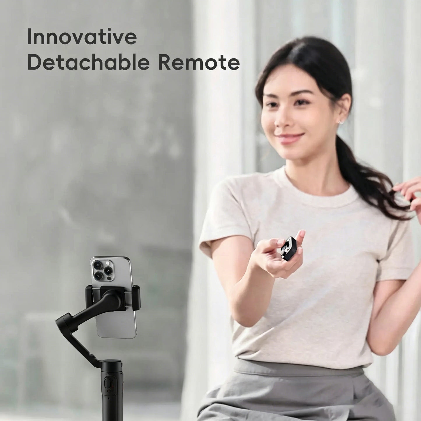 X3SE Gimbal Stabilizer for Phone, Smartphone Foldable Gimbal with Detachable Magnetic Remote Control
