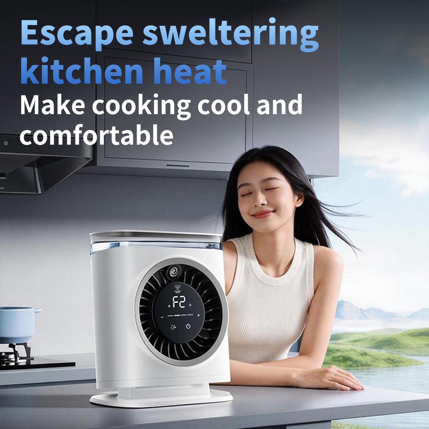 Ice Mist Air Cooler Fan (Semiconductor Cooling with Ice Mist Airflow) – Powerful Cooling Performance