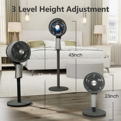 Smart Oscillating Fan — 120° Wide Cooling, 12 Speeds, Ultra-Quiet & Smart Air Circulation