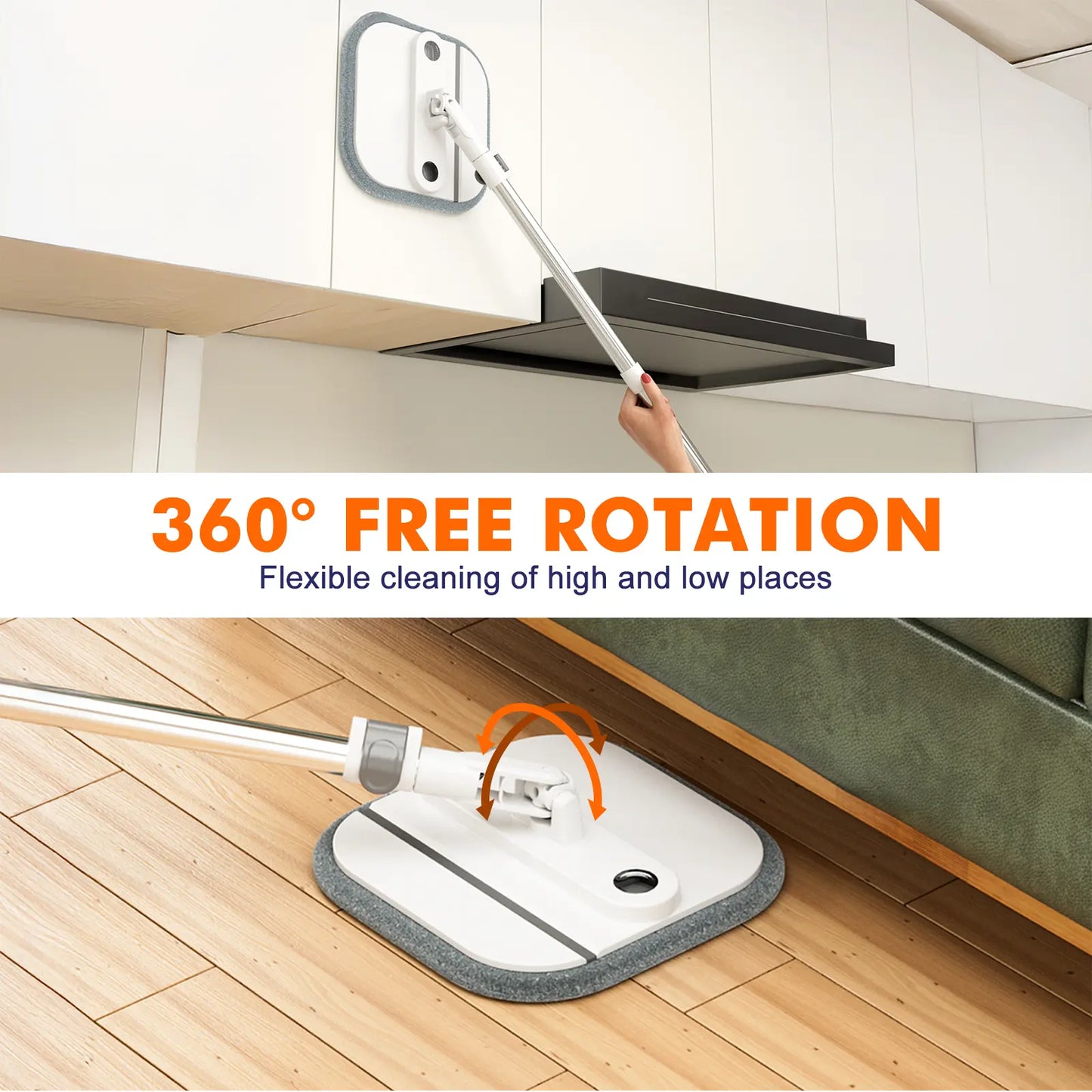 Self-Standing Spin Mop & Bucket Set