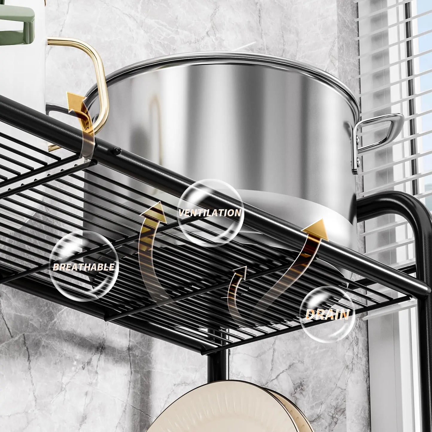 2-Tier Over-the-Sink Dish Drying Rack