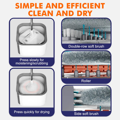 Self-Standing Spin Mop & Bucket Set