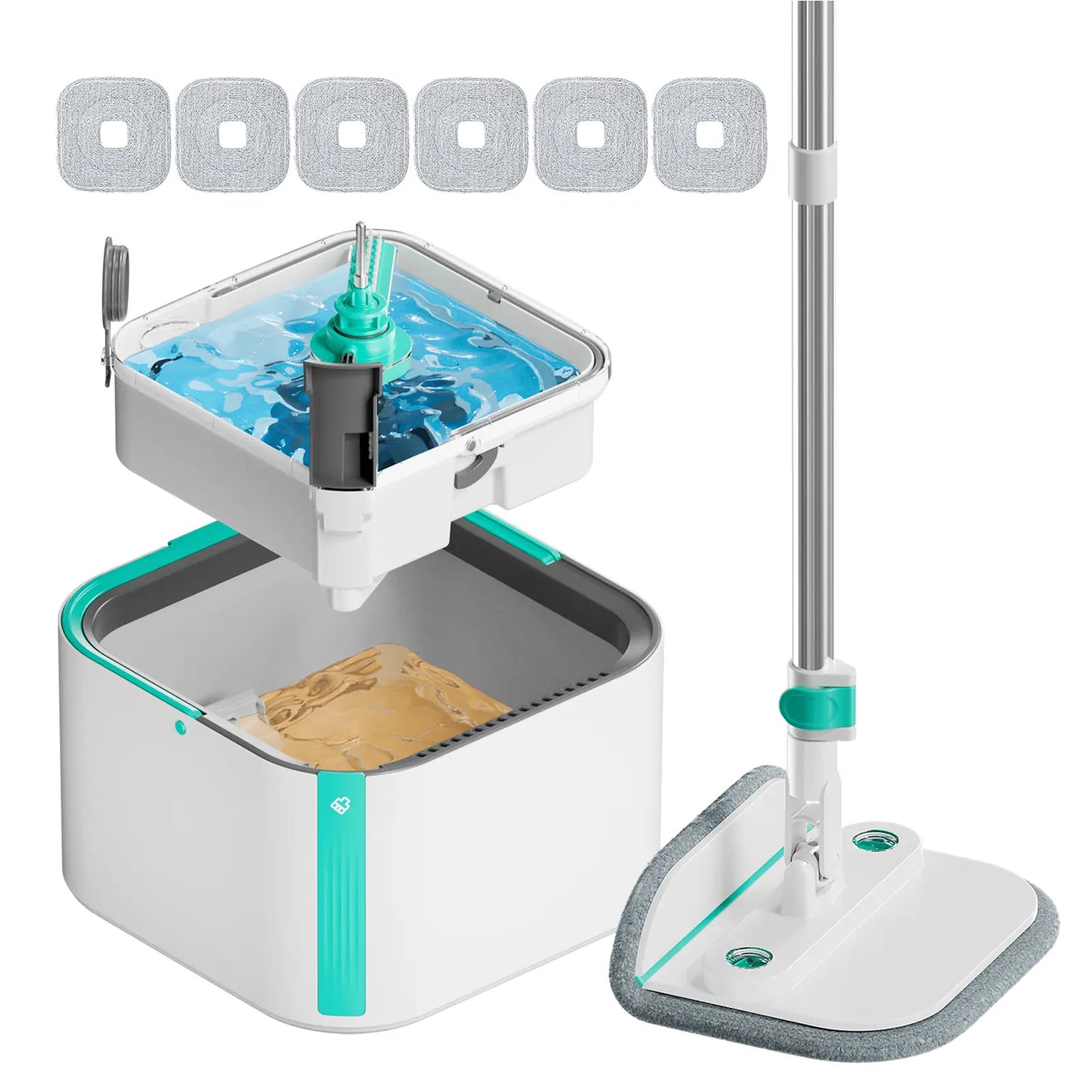 Self-Standing Spin Mop & Bucket Set