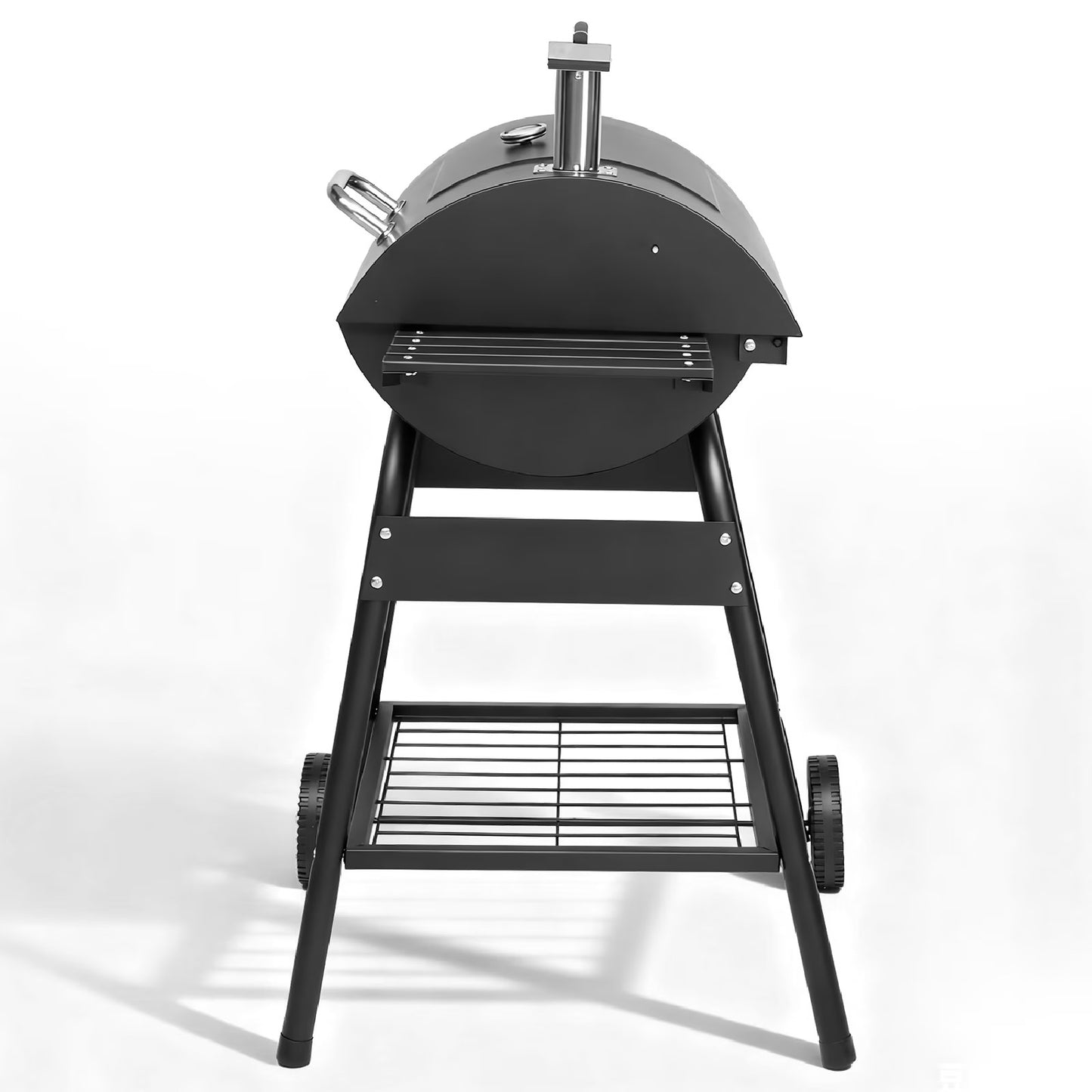 [Summervibes] Portable Charcoal BBQ Grill with Side Shelf, Thermometer & Wheels