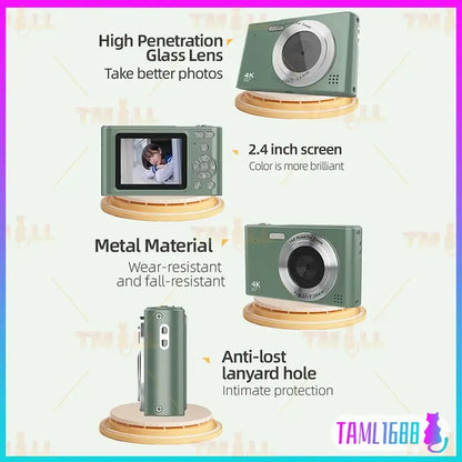 5Color 1080P Digital Camera Video Camcorder 48MP Photo 16X Zoom Antishake HD digital retro camera