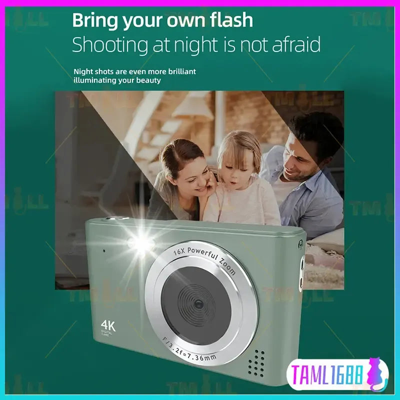 5Color 1080P Digital Camera Video Camcorder 48MP Photo 16X Zoom Antishake HD digital retro camera