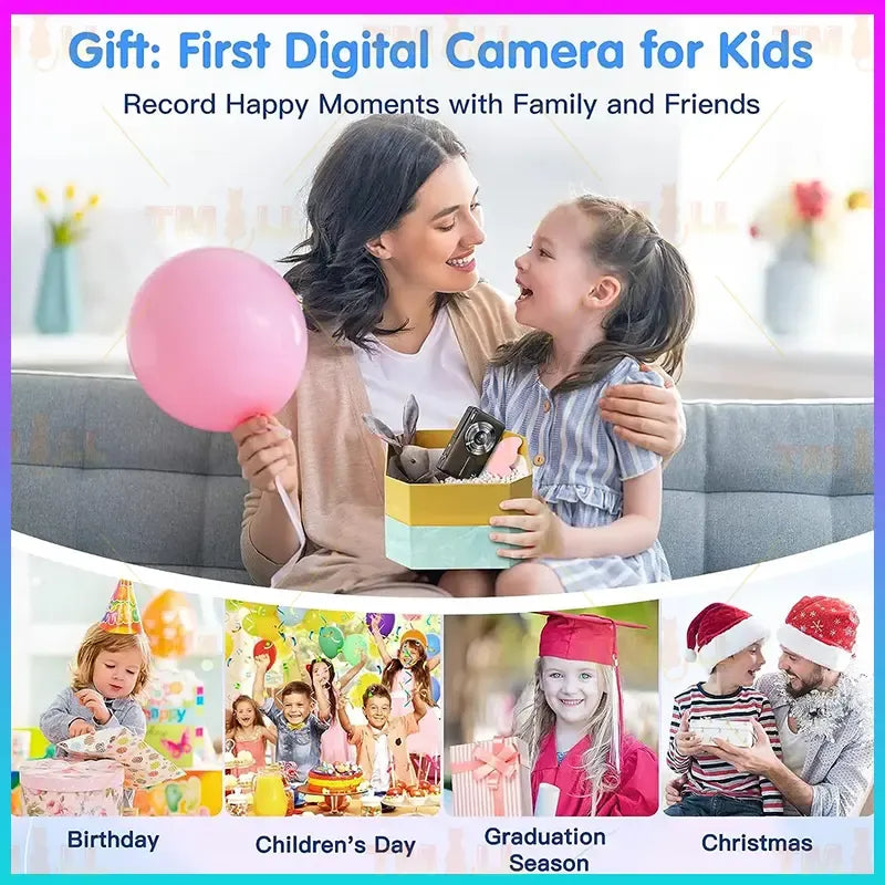5Color 1080P Digital Camera Video Camcorder 48MP Photo 16X Zoom Antishake HD digital retro camera
